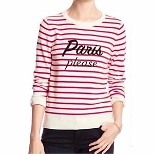 Banana Republic Striped “Paris Please” Sweater